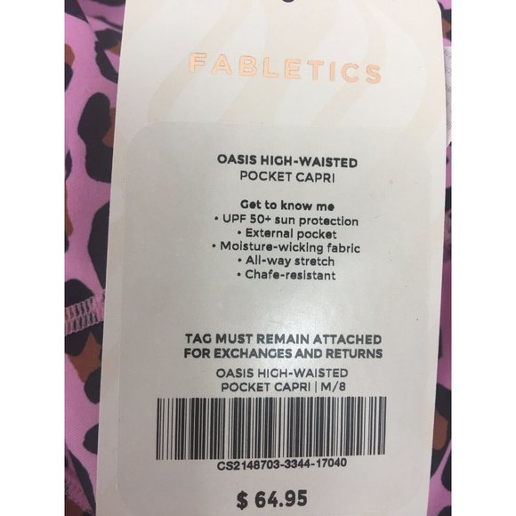 Barbiecore Pink Cheetah/ Brown Reversible Bra & High Waisted Leggings Set Sz M - Picture 6 of 8